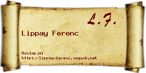 Lippay Ferenc névjegykártya