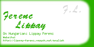 ferenc lippay business card
